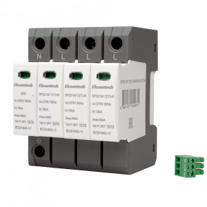 Модульные Устройство защиты импульсных перенапряжений SPD21W-T2T3-3NPE40AC275R T2T3 3+NPE 40kA 275V Remote 4х модуль Elcomtech