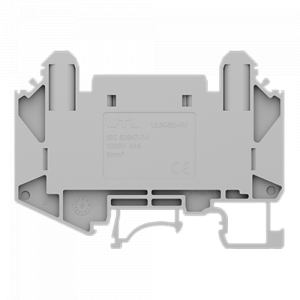 Клеммные колодки Клемма Проходная винтовая UUK-6S-HV-GY 2-проводная 6 мм2 серая на DIN рейку UTL