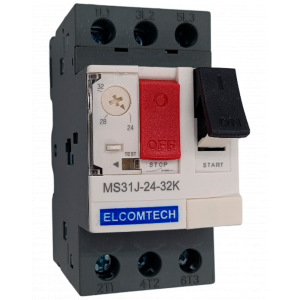 Модульные Автомат защиты двигателя MS31J-24-32K 24-32A 2х модуль Elcomtech