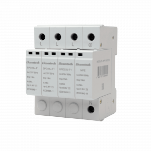 Модульные Устройство защиты импульсных перенапряжений SPD23J-T1-3NPE15AC275 T1 3+NPE 50kA 275V 4х модуль Elcomtech