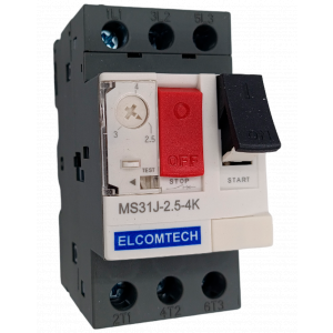 Модульные Автомат защиты двигателя MS31J-2,5-4K 2,5-4A 2х модуль Elcomtech