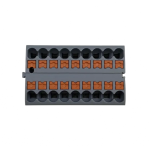 Клеммные колодки Клемма Проходная винтовая JUT15-18x2.5-GY 18-проводная 2,5 мм2 push-in серая на DIN рейку UTL