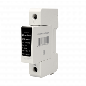 Модульные Устройство защиты импульсных перенапряжений SPD11W-T1-1P7AC275 T1 1P 50kA 275V 1х модуль Elcomtech