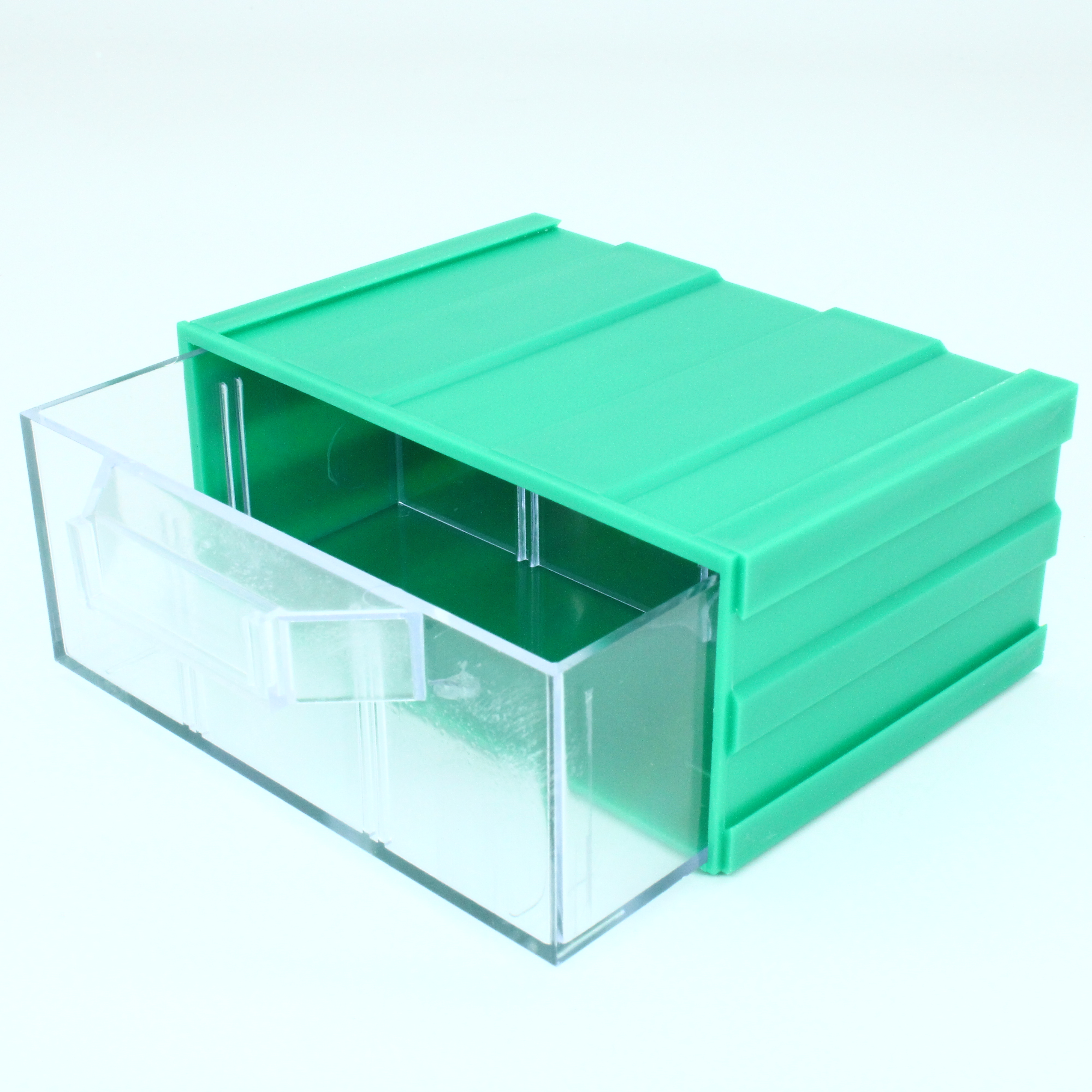 Ящики для инструмента Бокс для р/дет К- 1 прозрачные/зеленый МиГ