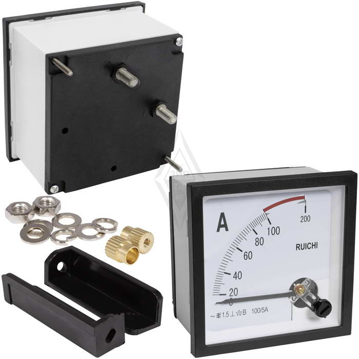 Приборы переменного тока Амперметр 100/5А 50гц (72х72) RUICHI Приборы переменного тока Амперметр 100/5А 50гц (72х72) RUICHI