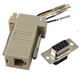 D-SUB переходники DB9F-RJ11  D-SUB переходники DB9F-RJ11