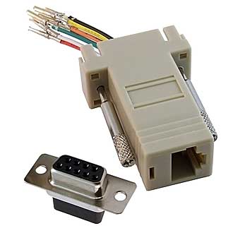 D-SUB переходники DB9F-RJ45  D-SUB переходники DB9F-RJ45
