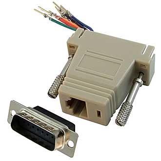 D-SUB переходники DB15M-RJ45  D-SUB переходники DB15M-RJ45