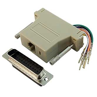 D-SUB переходники DB25M-RJ45  D-SUB переходники DB25M-RJ45