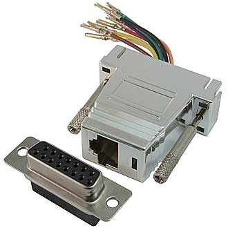 D-SUB переходники DN15F-RJ45 RUICHI D-SUB переходники DN15F-RJ45 RUICHI