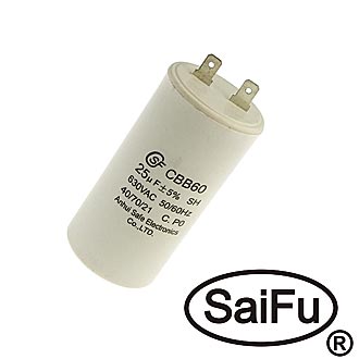 Пусковые конденсаторы CBB60 25uF 630V (SAIFU) SAIFU Пусковые конденсаторы CBB60 25uF 630V (SAIFU) SAIFU