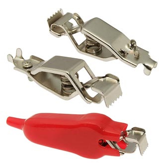 Зажимы, крокодилы 8-0048 red  Зажимы, крокодилы 8-0048 red