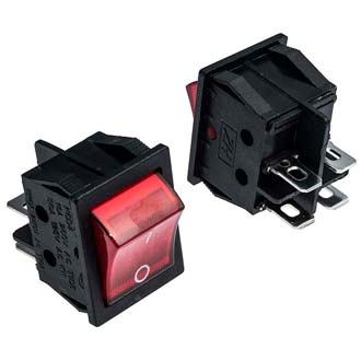 Клавишные переключатели KCD4-201N-C3-R/4P on-off RUICHI Клавишные переключатели KCD4-201N-C3-R/4P on-off RUICHI