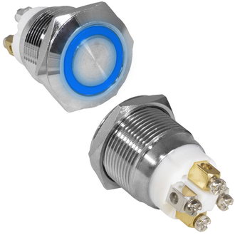 Кнопки антивандальные GQ19F-10E/B/N off-(on) RUICHI Кнопки антивандальные GQ19F-10E/B/N off-(on) RUICHI