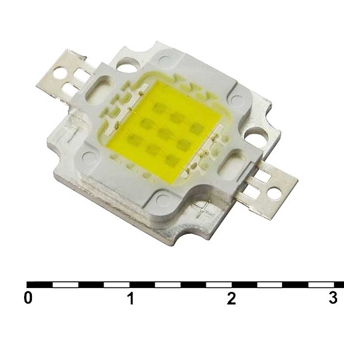 Светодиоды мощные 10W 30v 7000k 900Lm white 