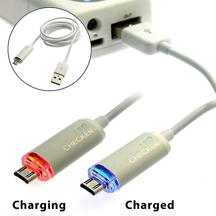Шнуры для мобильных устройств USB to MicroUSB Red/Blue LED cheker 