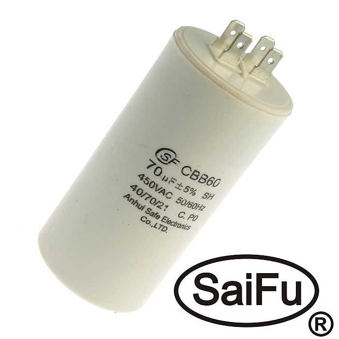 Пусковые конденсаторы CBB60  70UF   450V (SAIFU) SAIFU