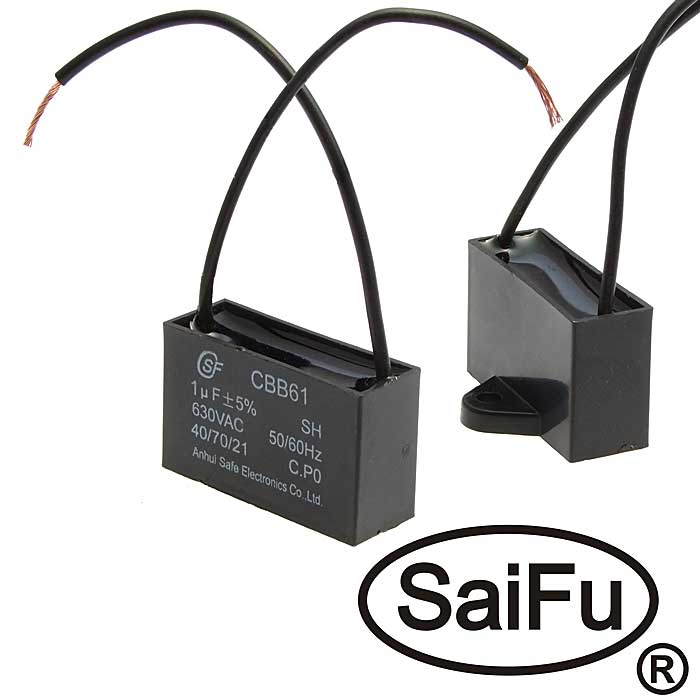 Пусковые конденсаторы CBB61   1uF  630V (SAIFU) SAIFU