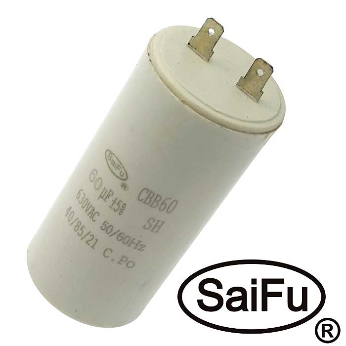 Пусковые конденсаторы CBB60  60uF  630V (SAIFU) SAIFU