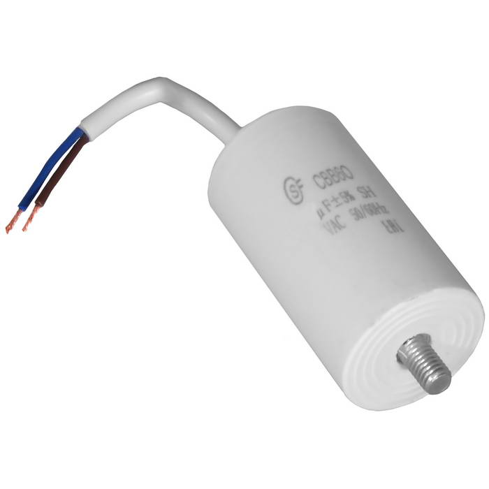 Пусковые конденсаторы CBB60 20uF  450V WIRE+SCREW (SAIFU) SAIFU