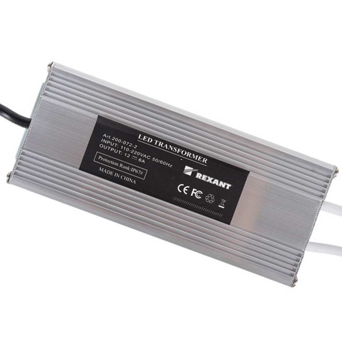 Импульсные блоки питания 201-072-2 24VDC 3А 72W IP67 REXANT