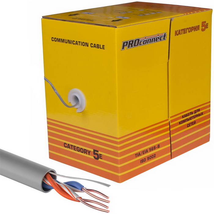 Витая пара 01-0027 U/UTP 5e PVC 2PR 24AWG 305м PROCONNECT