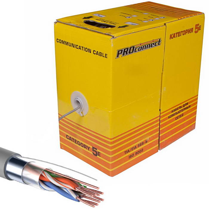 Витая пара 01-0152 F/UTP 5е PVC 4PR 24AWG 305м PROCONNECT