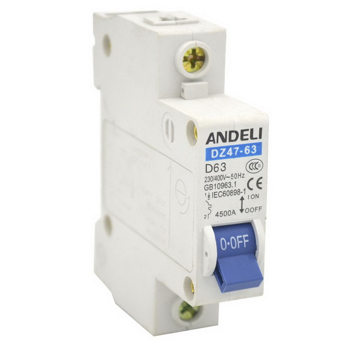 Автоматические выключатели DZ47-63/1P 3A 4.5kA х-ка C ANDELI