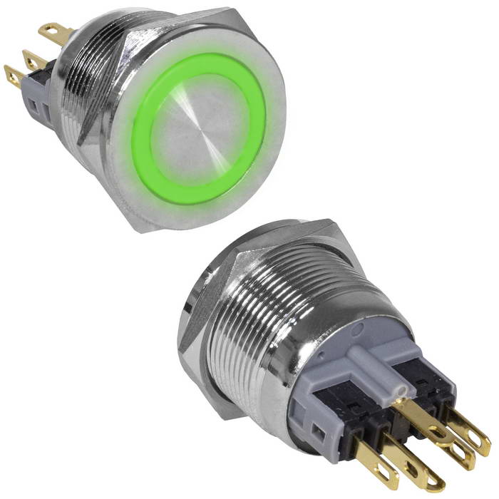 Кнопки антивандальные GQ22PF-11E/G/N on-(off)+off-(on) RUICHI